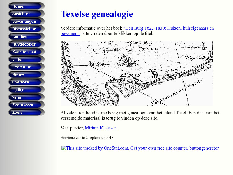 Screenshot van website