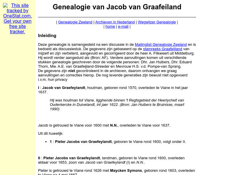 Screenshot van website