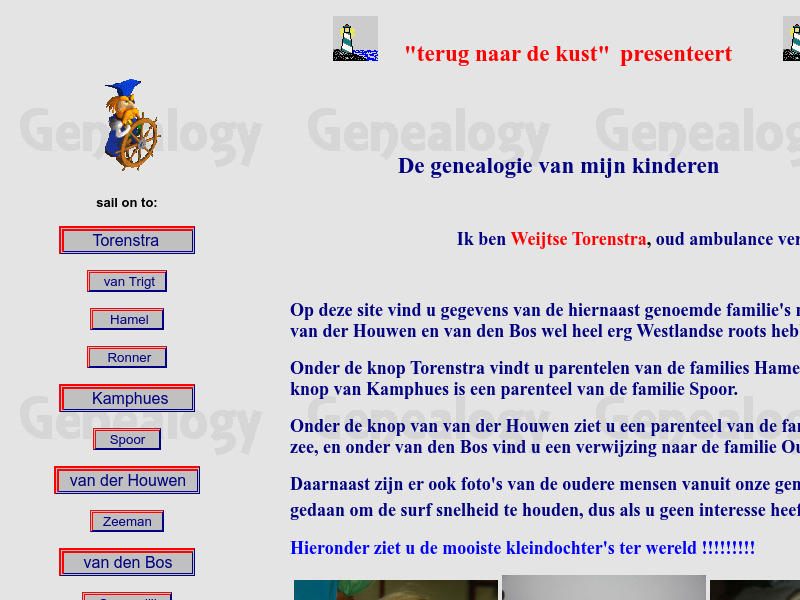 Screenshot van website