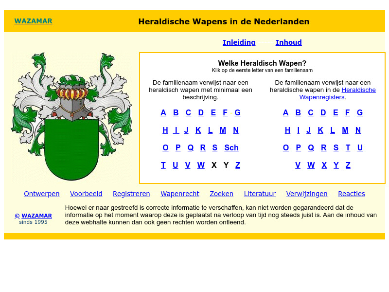 Screenshot van website