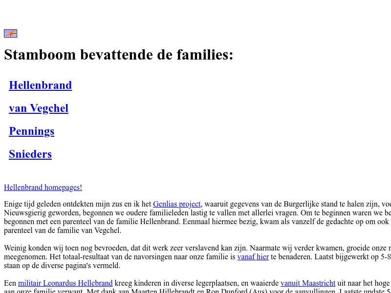 Screenshot van website