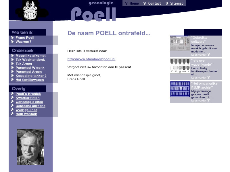 Screenshot van website