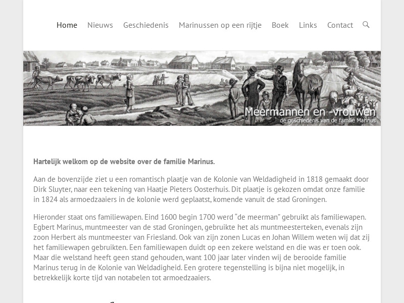 Screenshot van website