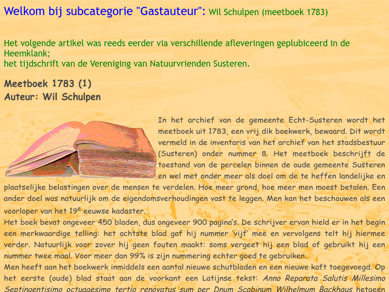 Screenshot van website