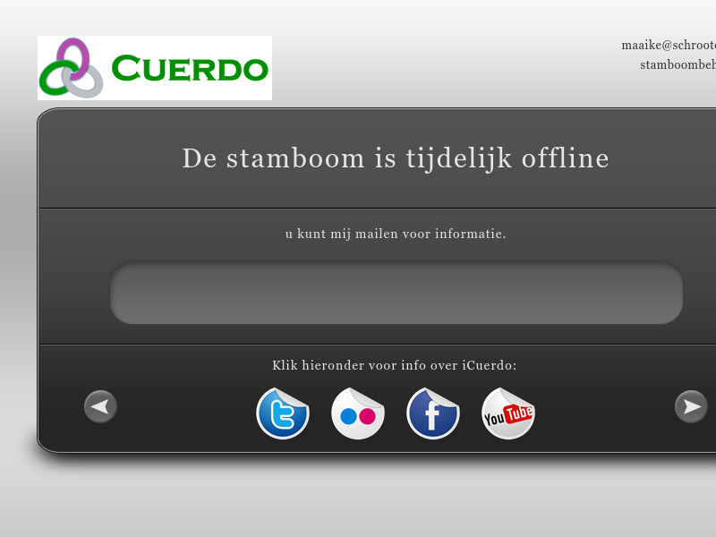 Screenshot van website