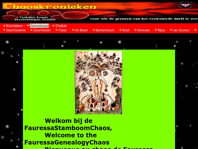 Screenshot van website