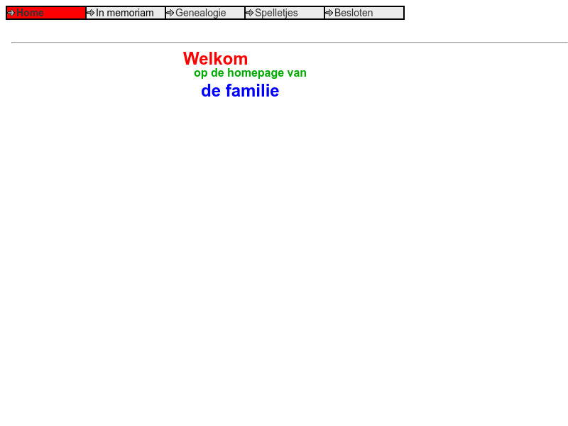 Screenshot van website