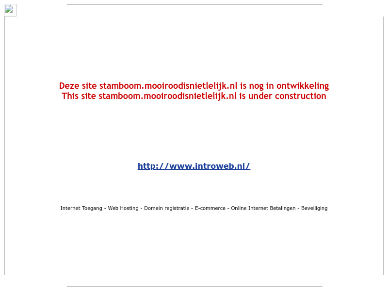 Screenshot van website