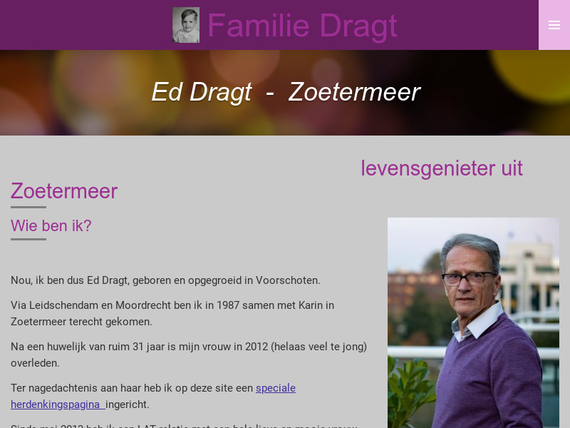 Screenshot van website