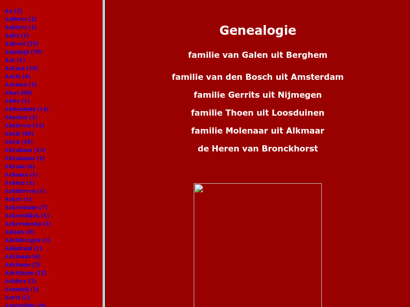 Screenshot van website