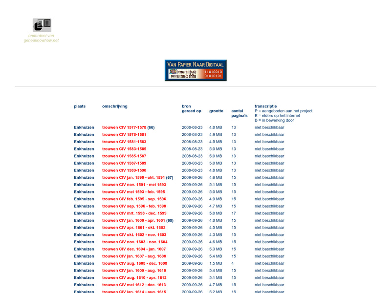 Screenshot van website