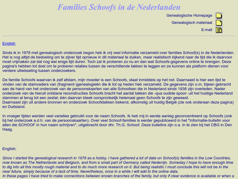Screenshot van website