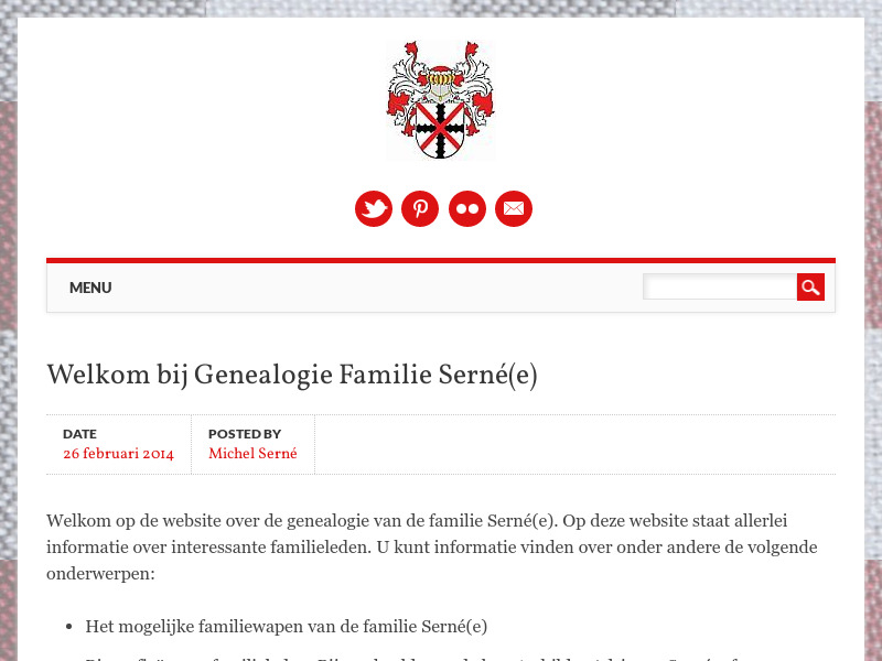 Screenshot van website