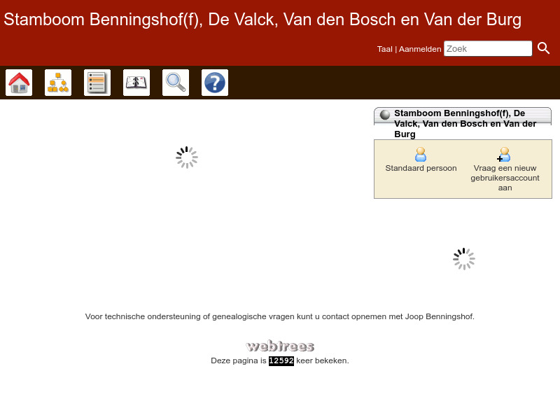 Screenshot van website