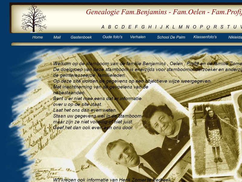 Screenshot van website