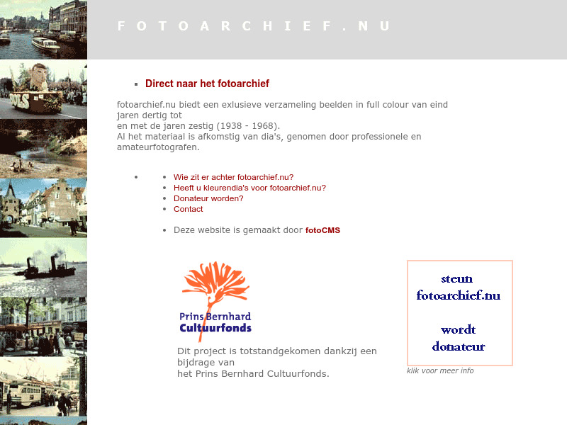 Screenshot van website
