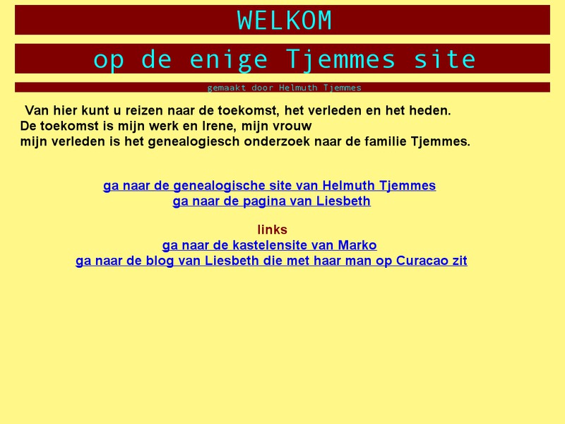 Screenshot van website