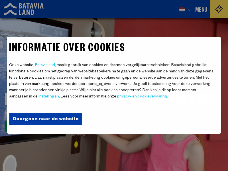 Screenshot van website