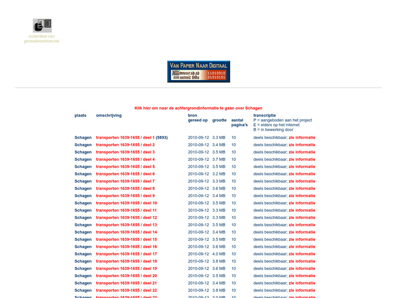 Screenshot van website