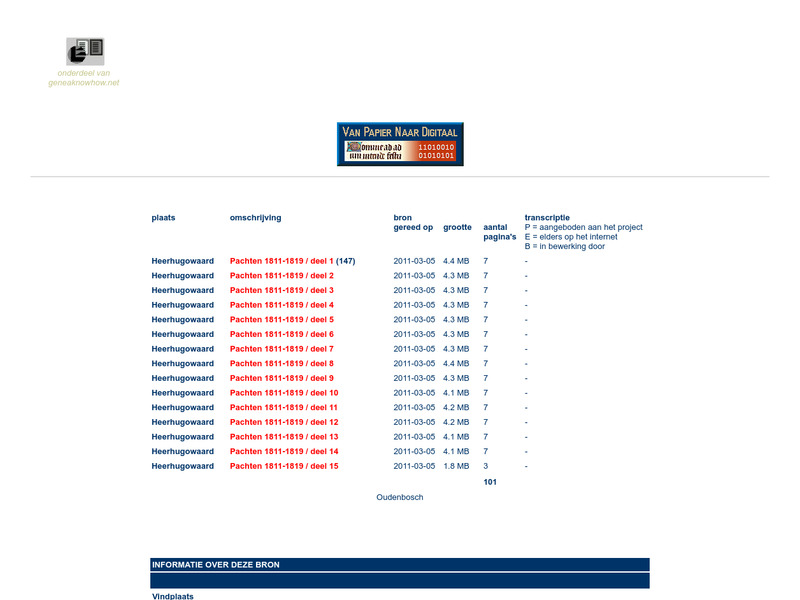 Screenshot van website