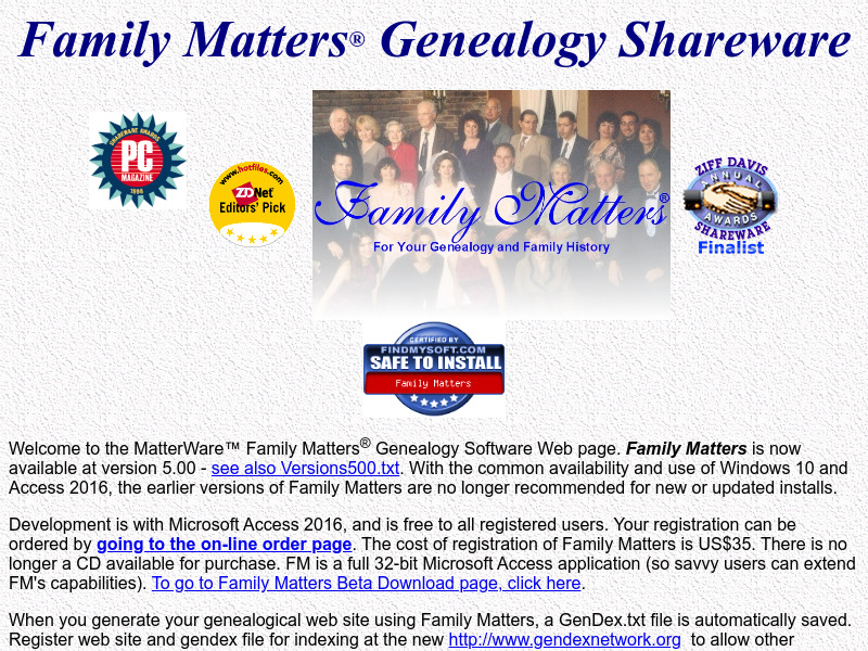 Screenshot van website