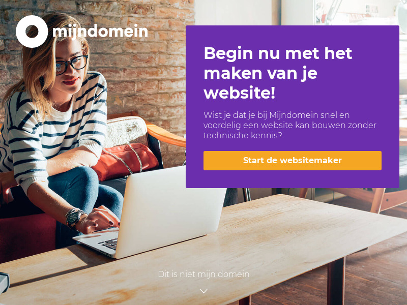 Screenshot van website