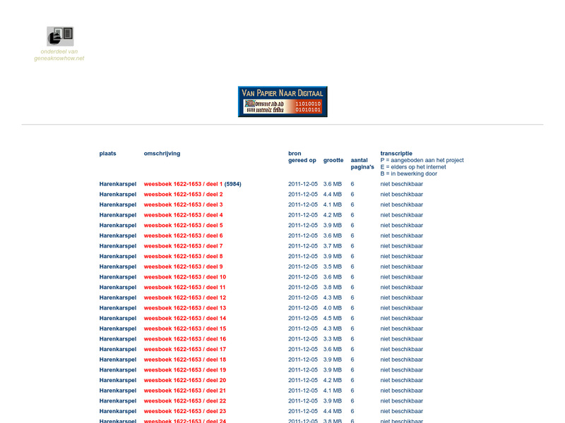 Screenshot van website