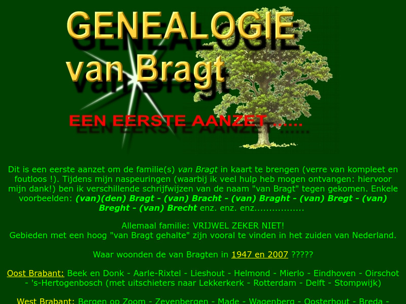 Screenshot van website