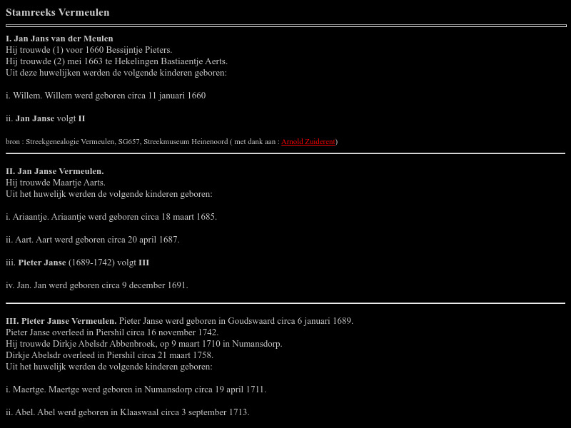 Screenshot van website