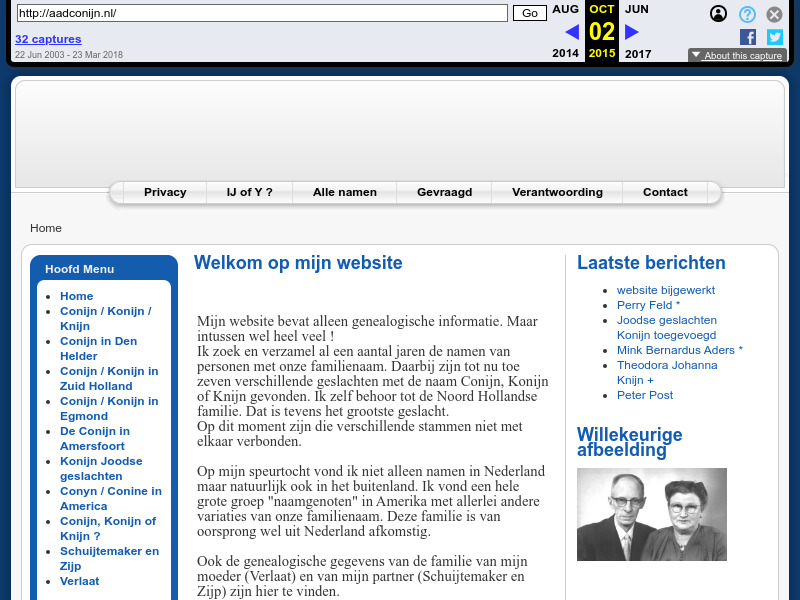 Screenshot van website