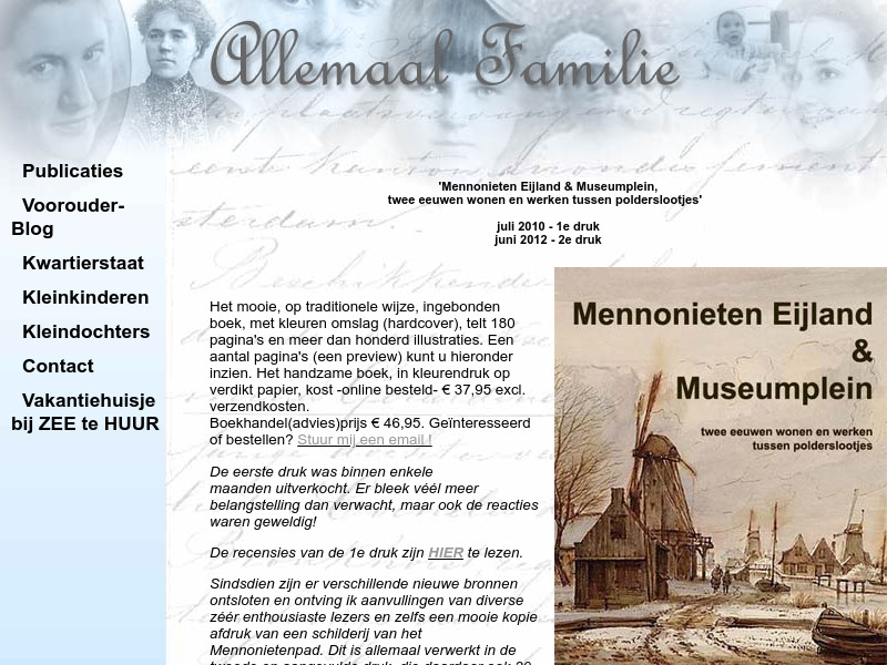 Screenshot van website