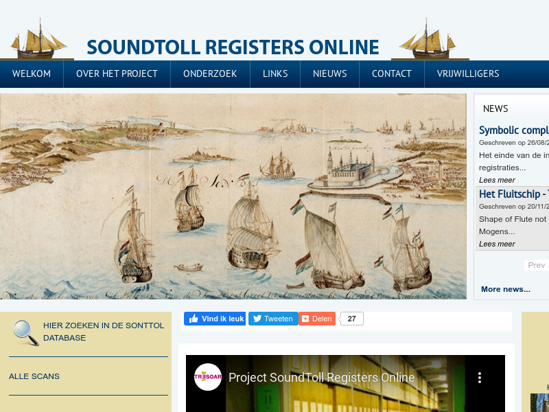 Screenshot van website