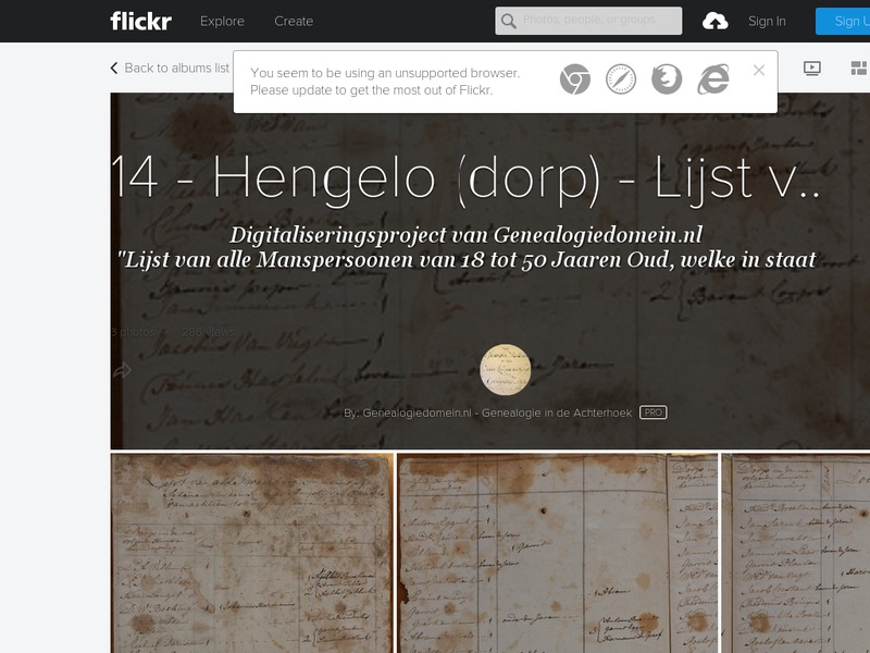 Screenshot van website