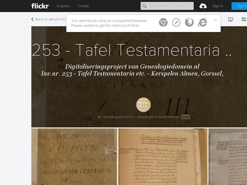 Screenshot van website