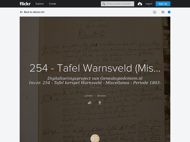 Screenshot van website