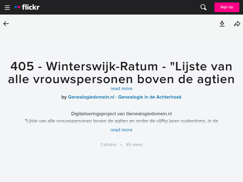Screenshot van website