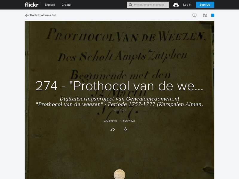 Screenshot van website