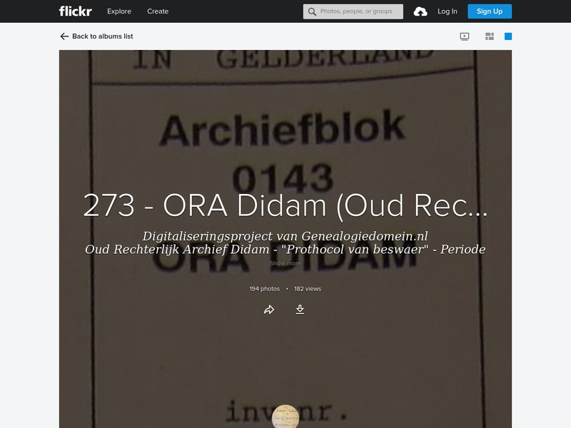 Screenshot van website