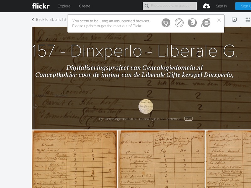 Screenshot van website