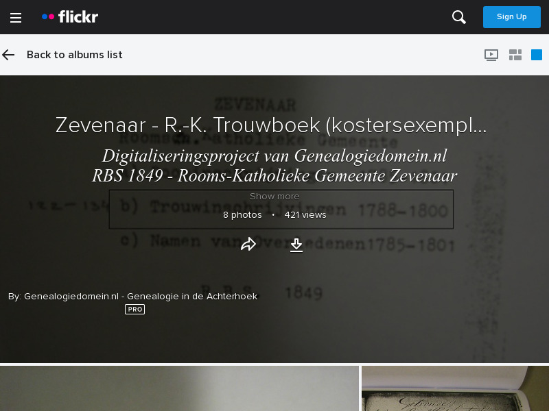 Screenshot van website