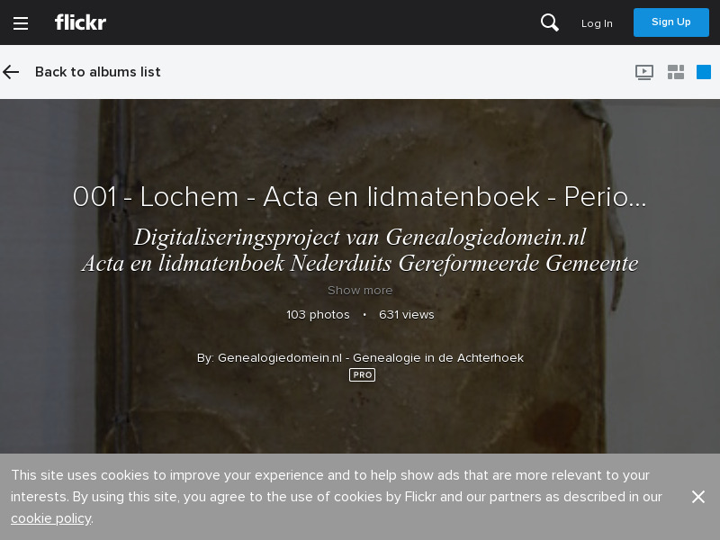 Screenshot van website