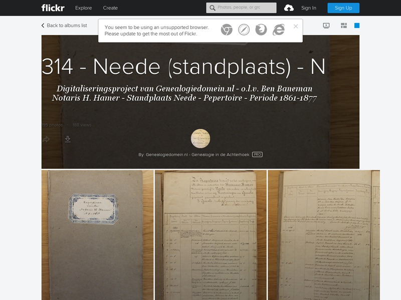 Screenshot van website