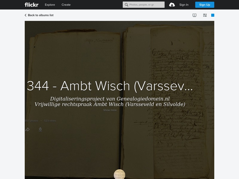 Screenshot van website