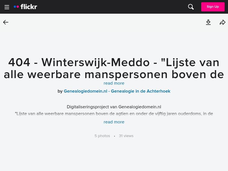 Screenshot van website