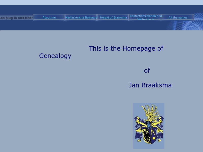 Screenshot van website