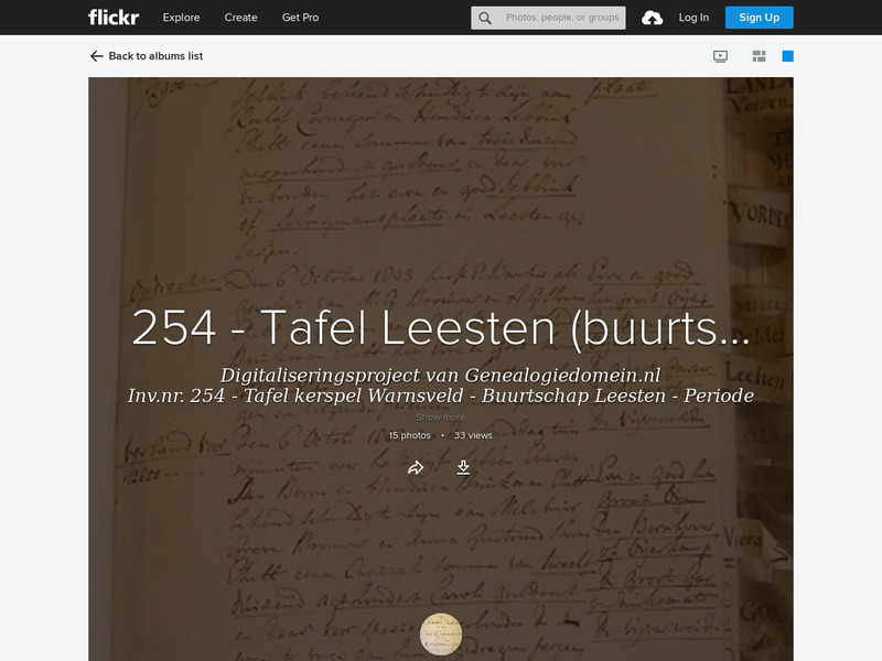 Screenshot van website