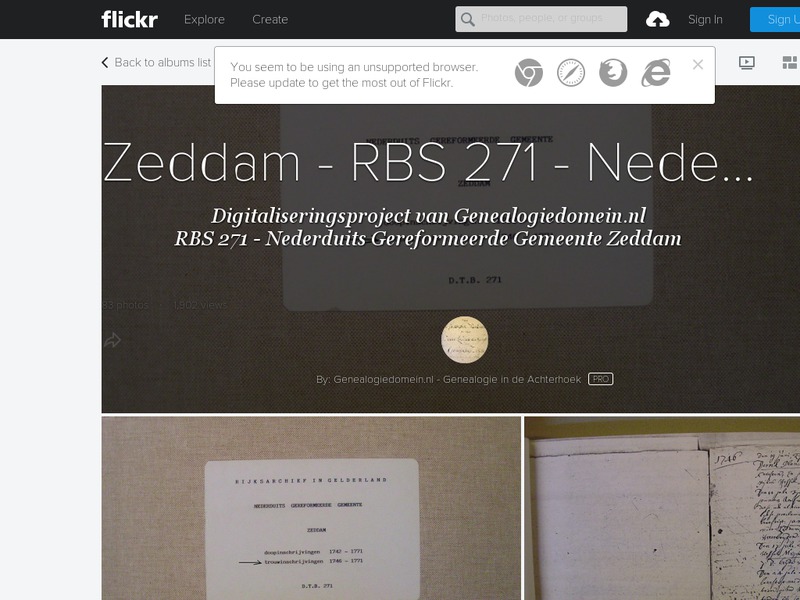 Screenshot van website