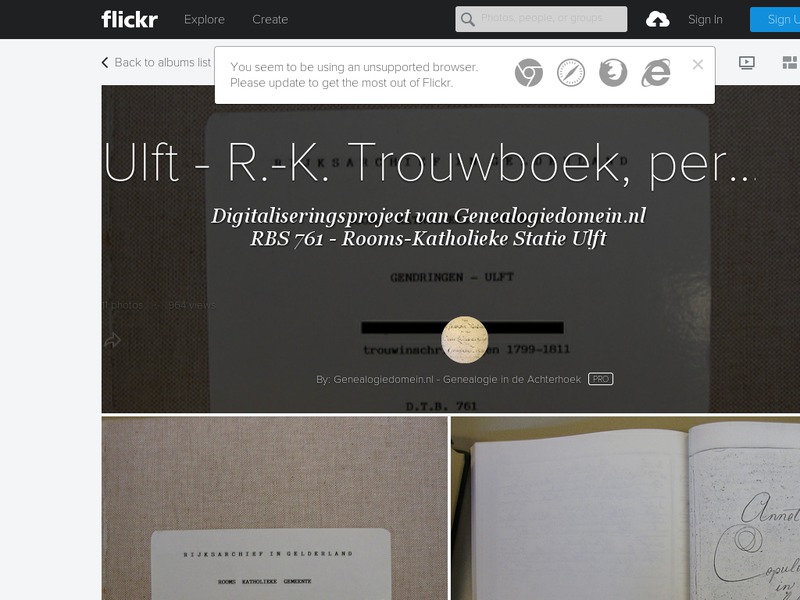 Screenshot van website