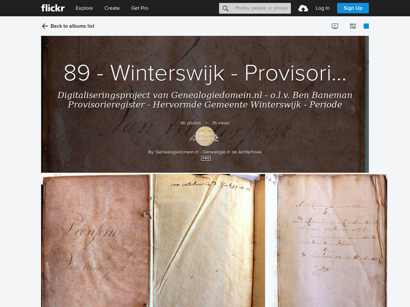 Screenshot van website