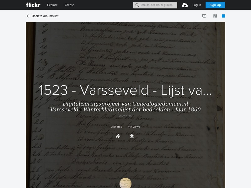 Screenshot van website
